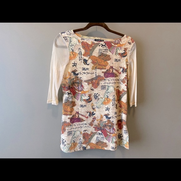 Vintage MARCO Ladies Top, Asian Japanese, Mesh Mid Sleeve, Ladies Small - Picture 3 of 10
